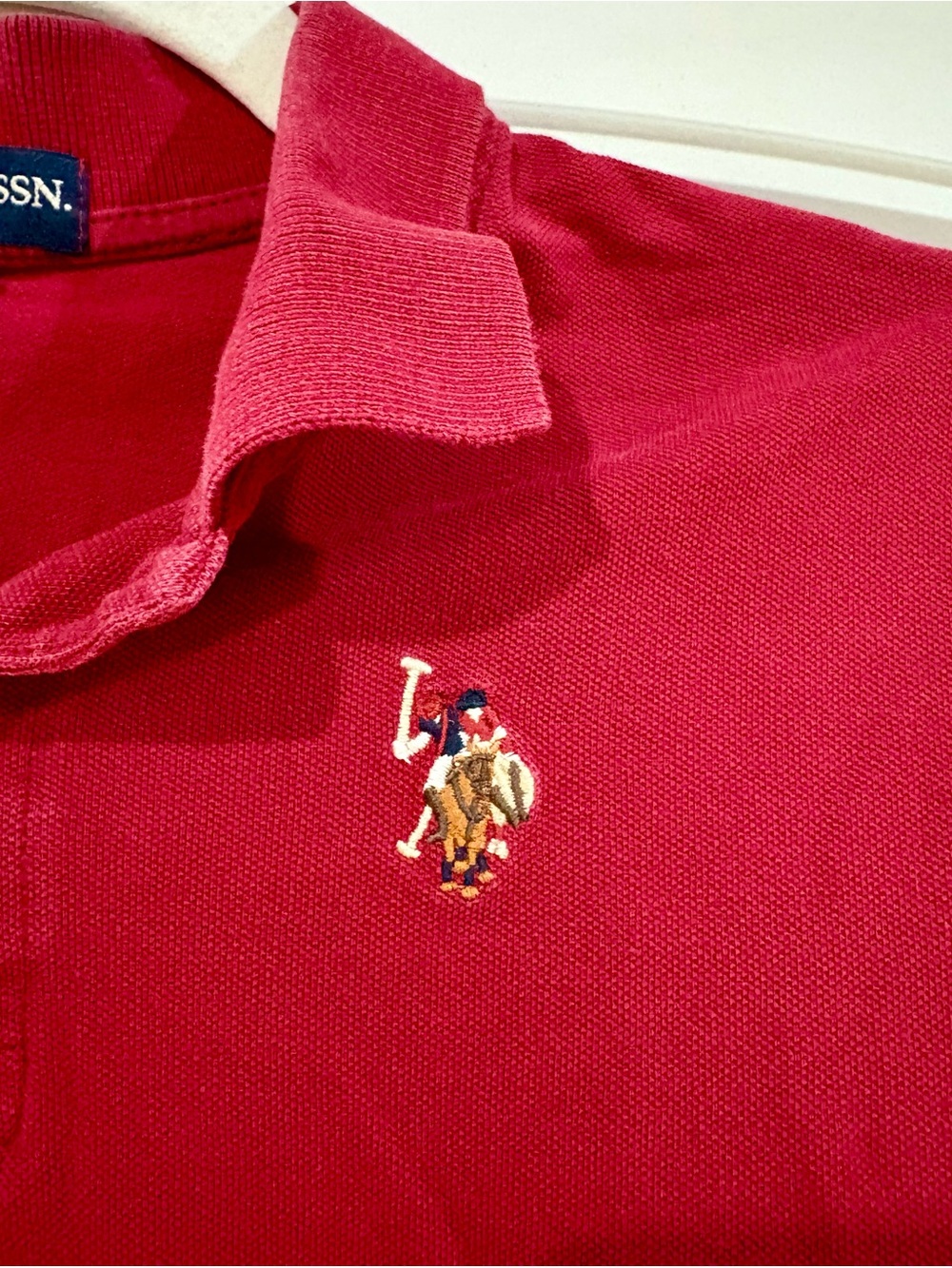 U.S. Polo Assn. Kids Red Polo with Embroidered Polo Player
